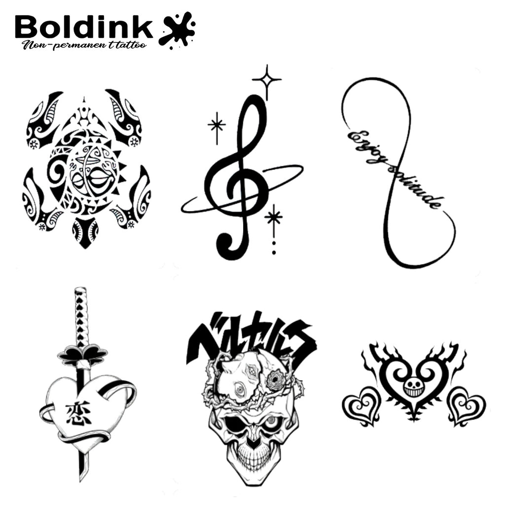 6枚の小さなタトゥーの組み合わせ13