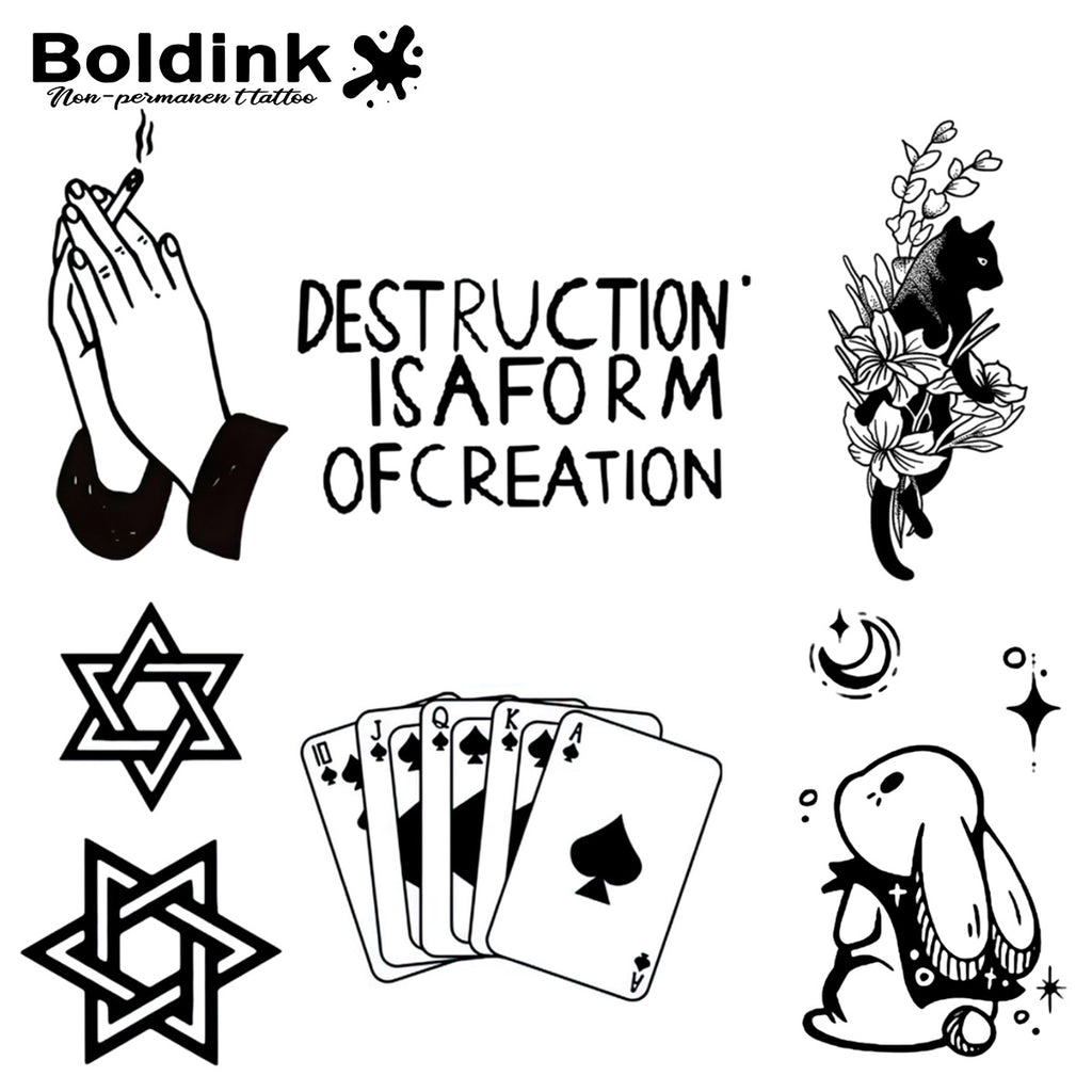 6 Sheets small tattoo Combination 12