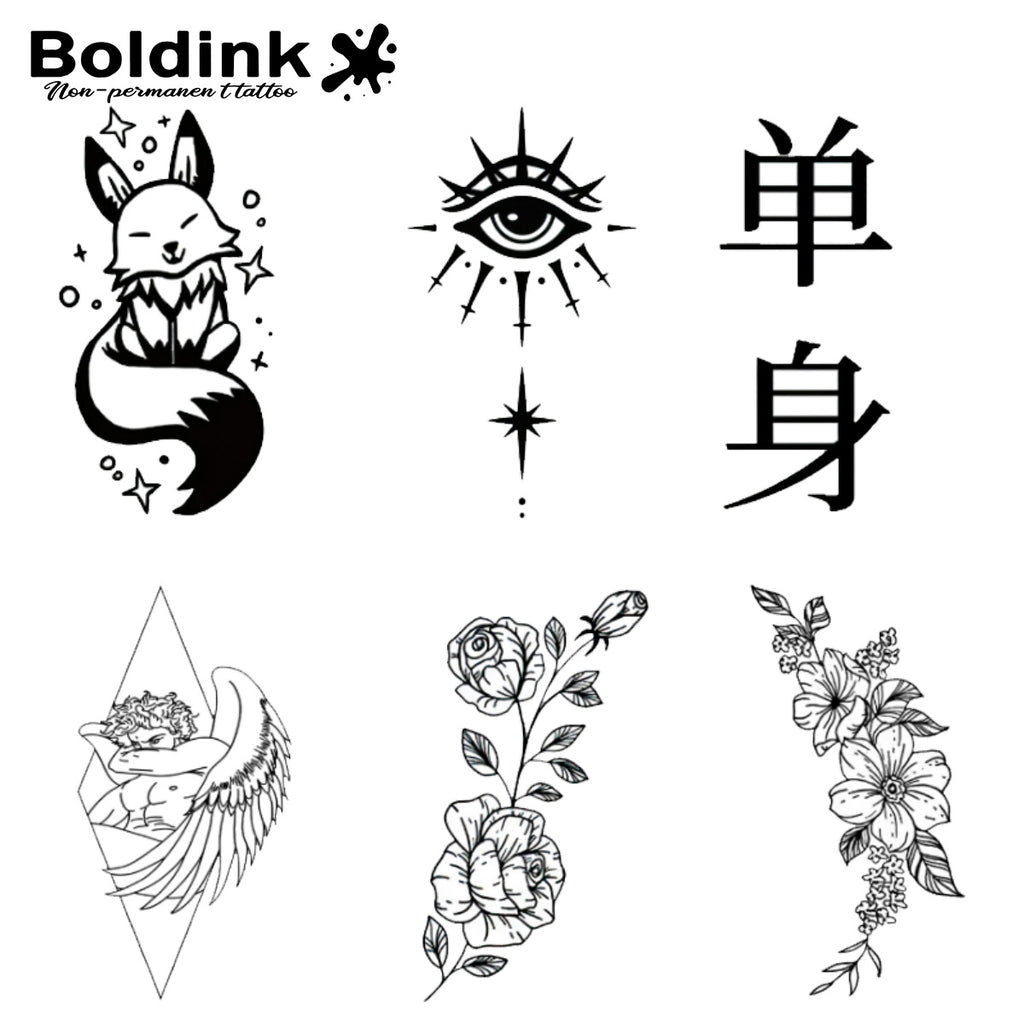 6 Bögen kleine Tattoo Kombination 10