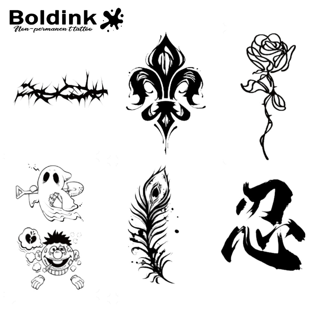 6枚の小さなタトゥーの組み合わせ6