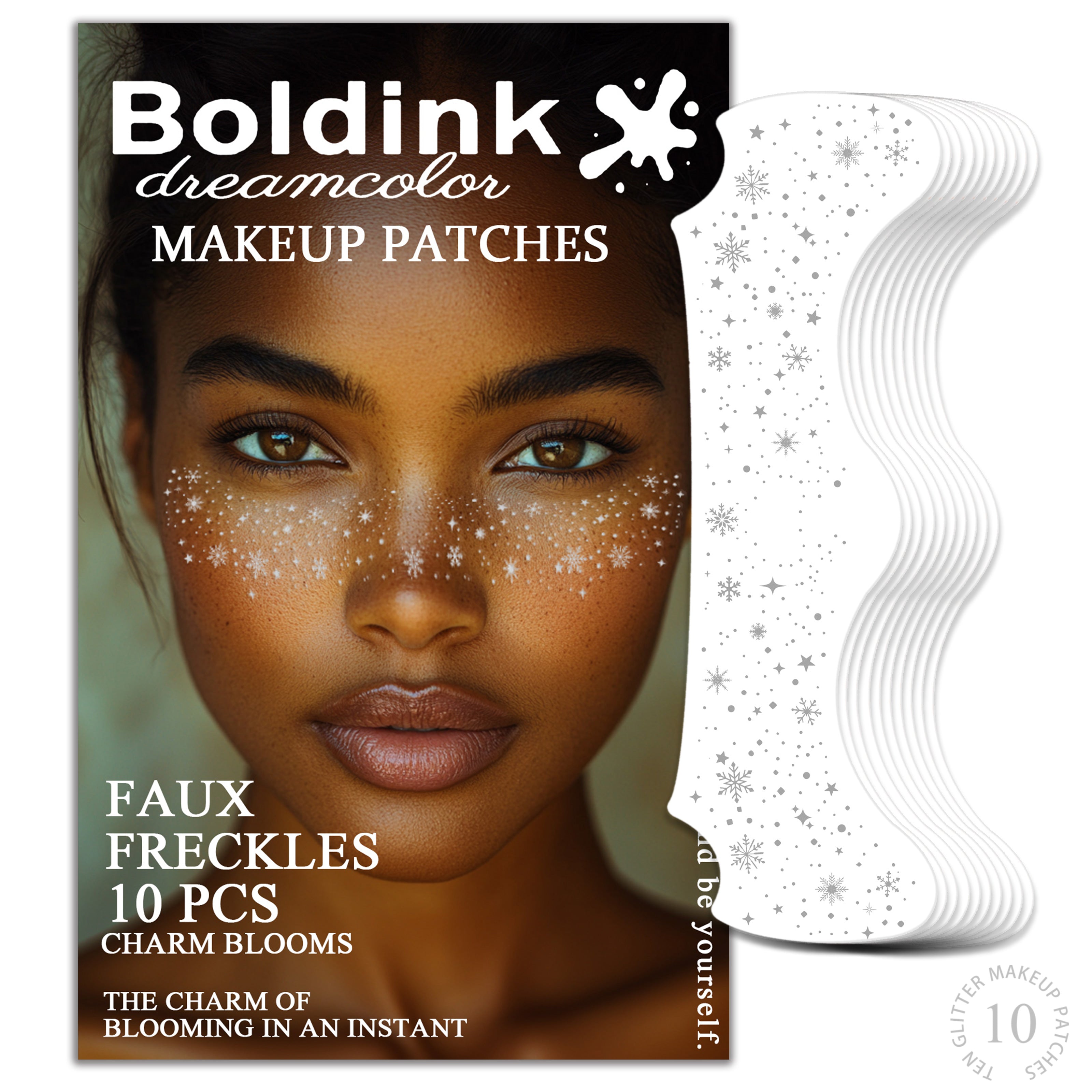 10pcs Silver Snowflake Cosmetic Patches