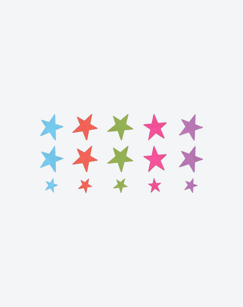 Walking Stardust Colorful Star Temporary Tattoo Set