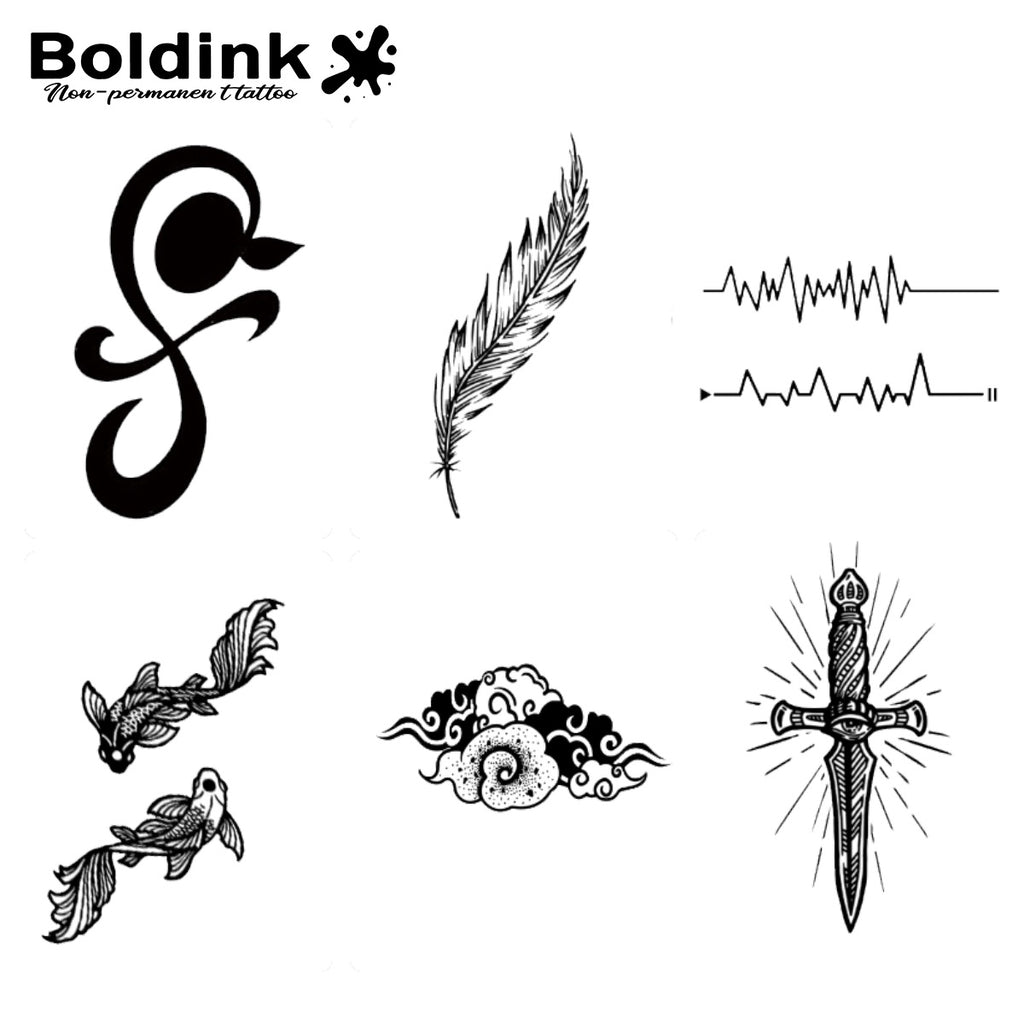 6枚の小さなタトゥーの組み合わせ7