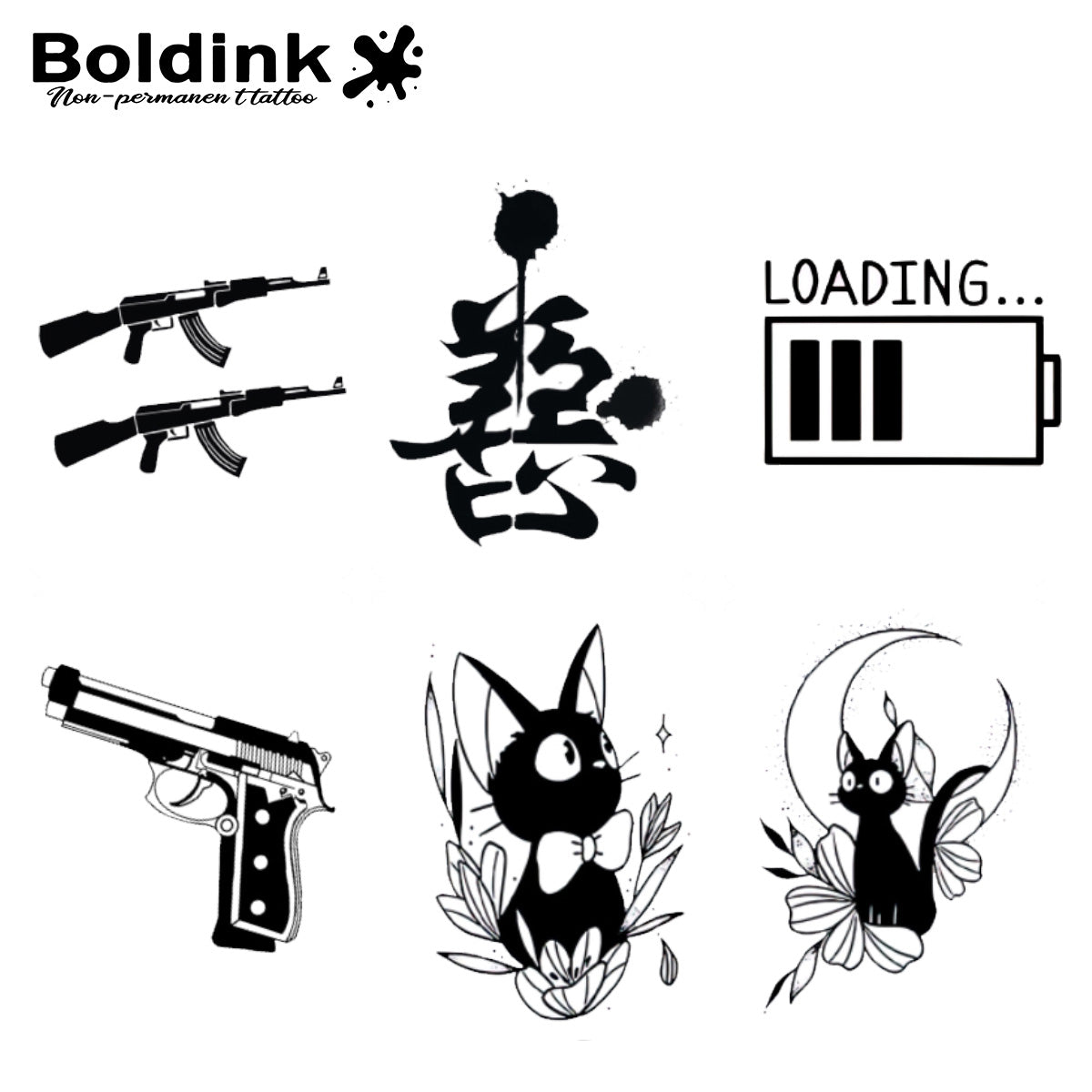 6 Bögen kleine Tattoo Kombination 11