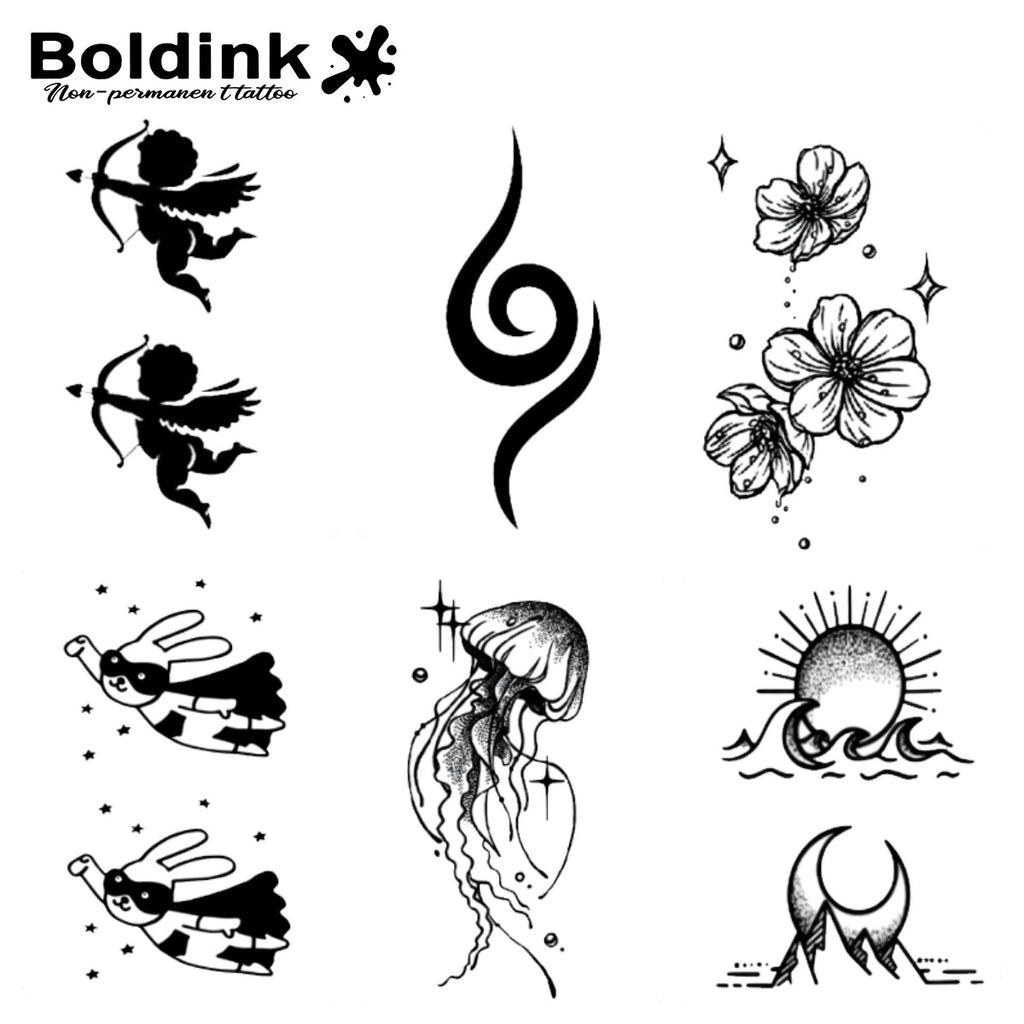 6 Sheets small tattoo Combination 9