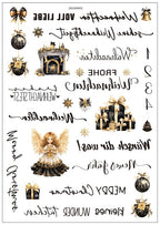 Minimalist Black & White Christmas Candle Decals