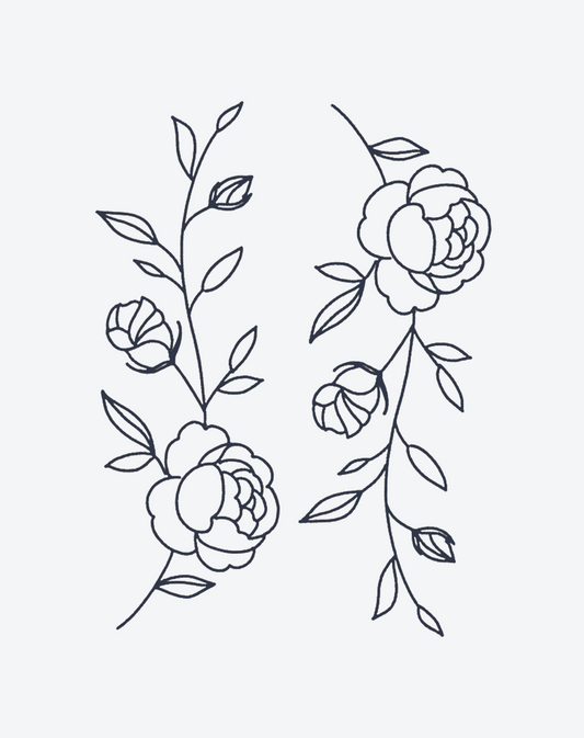 Leaves and flowers