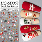 3D Embossed Christmas Carnival Nail Decals