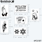 6 Sheets small tattoo Combination 12
