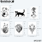 6 Sheets small tattoo Combination 5