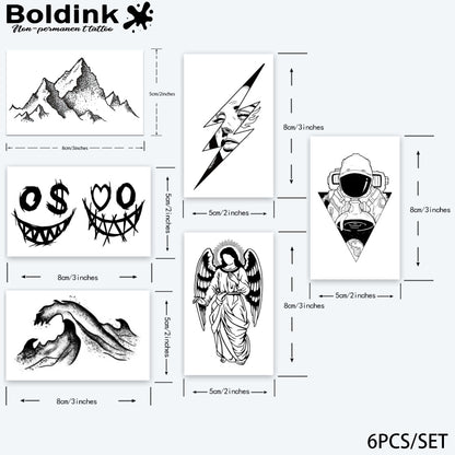 6 Sheets small tattoo Combination 8