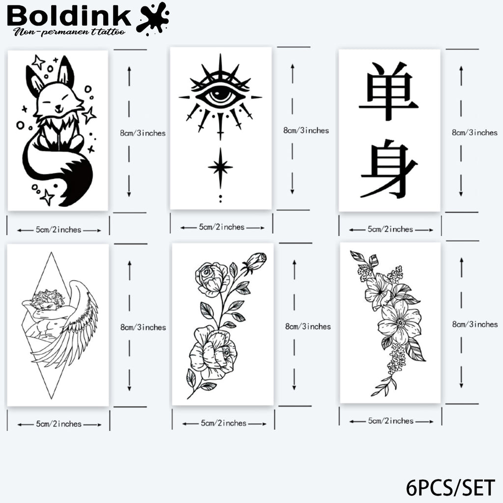 6 Bögen kleine Tattoo Kombination 10