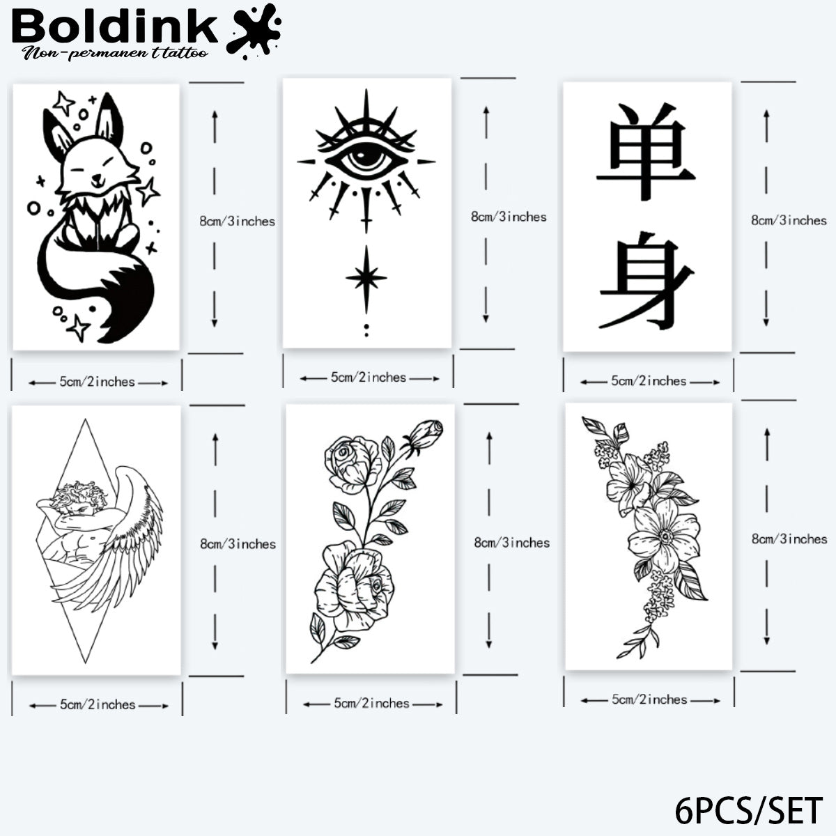 6 Bögen kleine Tattoo Kombination 10