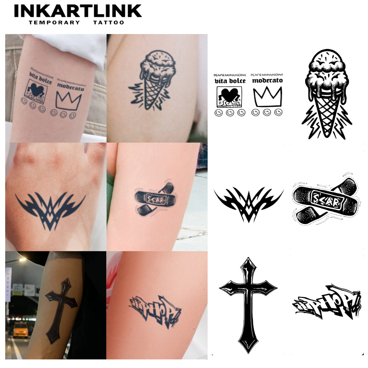 Combo Tattoo Custom Temporary Tattoo Simple Tattoo Fake Tattoo Minimalist  Tattoo Unique Tattoo Festival Tattoo Gift Idea - Etsy Finland