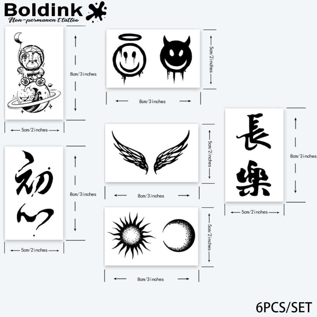 6 Sheets small tattoo Combination 4