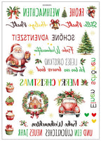 Minimalist Black & White Christmas Candle Decals