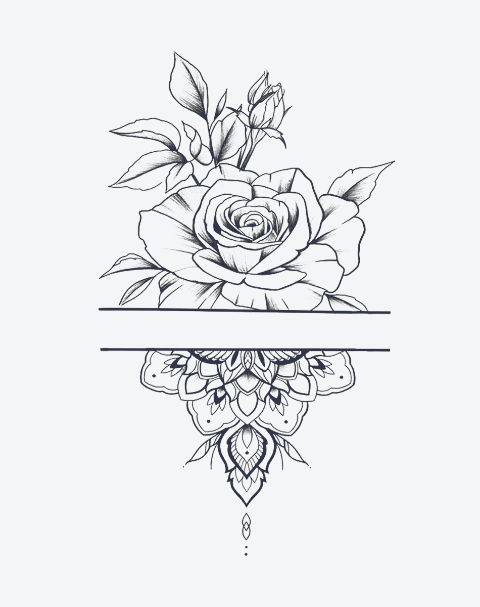Combining geometric rose patterns