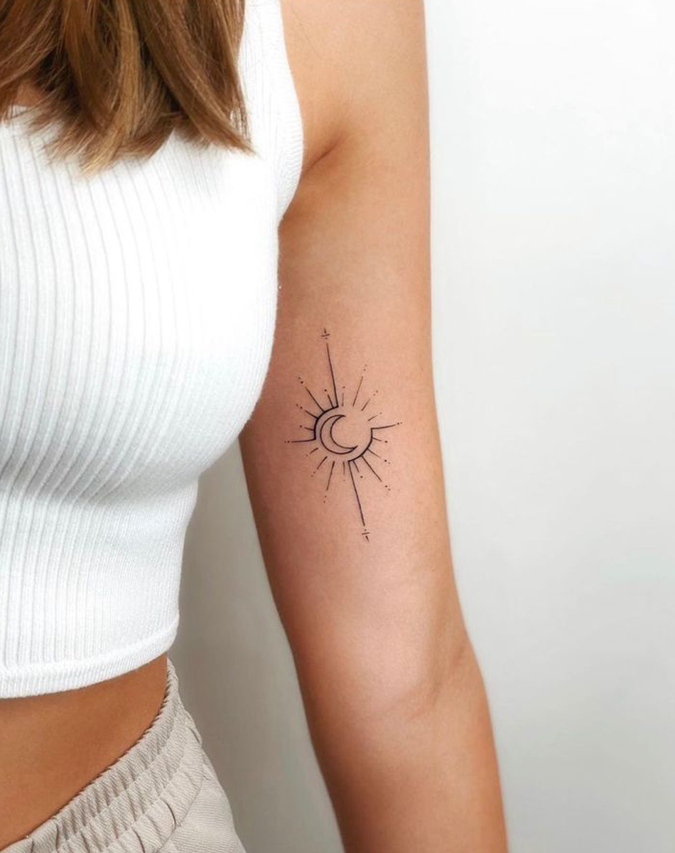 Sun and Moon Shining