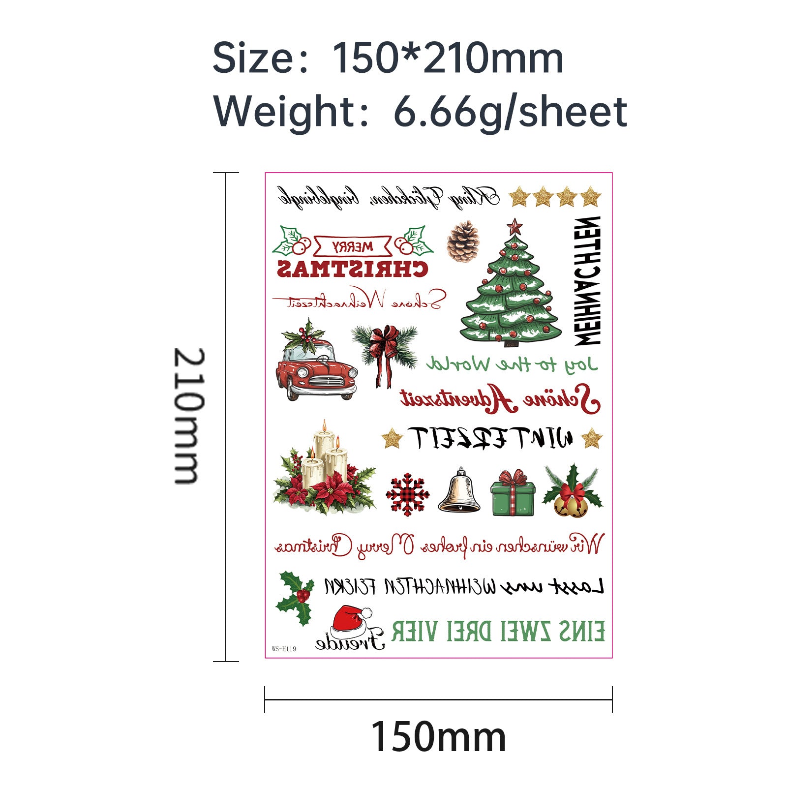 Christmas Candle Magic Decals