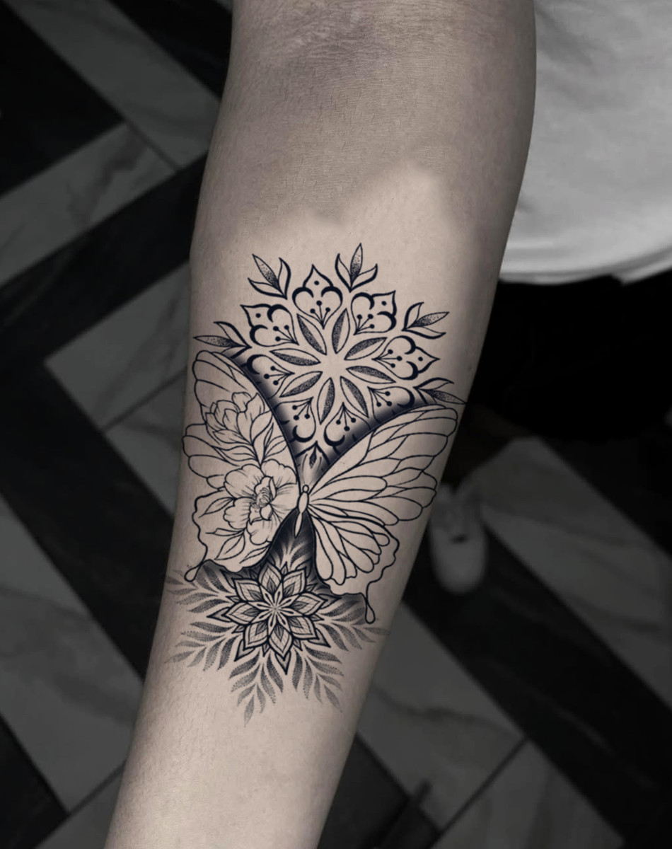 Leaf Veins and Butterflies