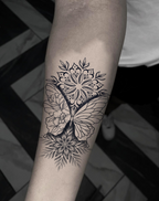 Leaf Veins and Butterflies