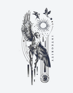 Modern Geometric Art and Biplane Angels