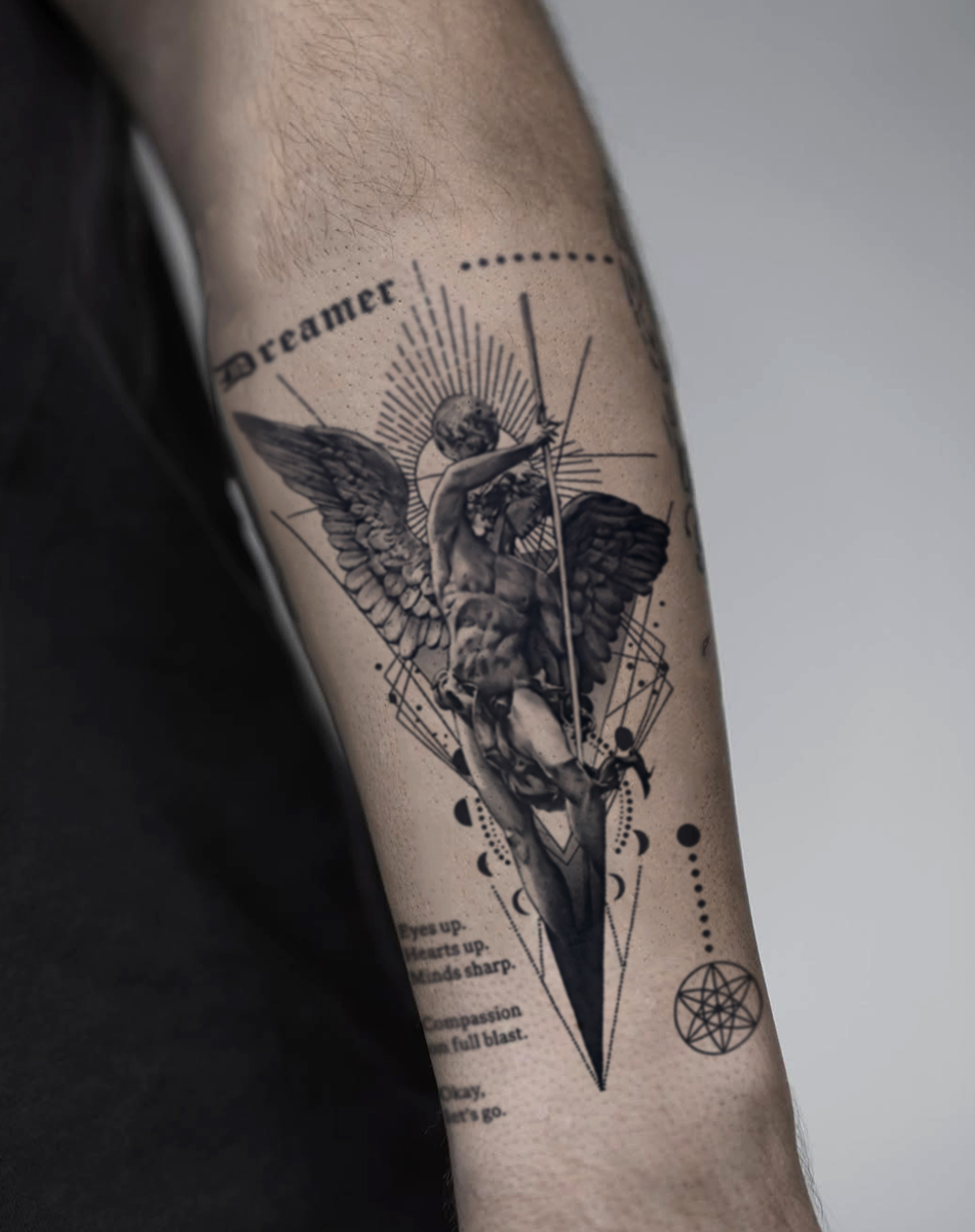 Modern Geometric Art and Ares, the God of War