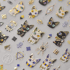 Egyptian Glam Cat Nail Stickers