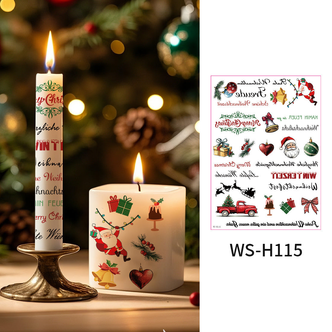 Christmas Candle Magic Decals