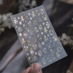 Golden Snow Light Luxury Nail Decals