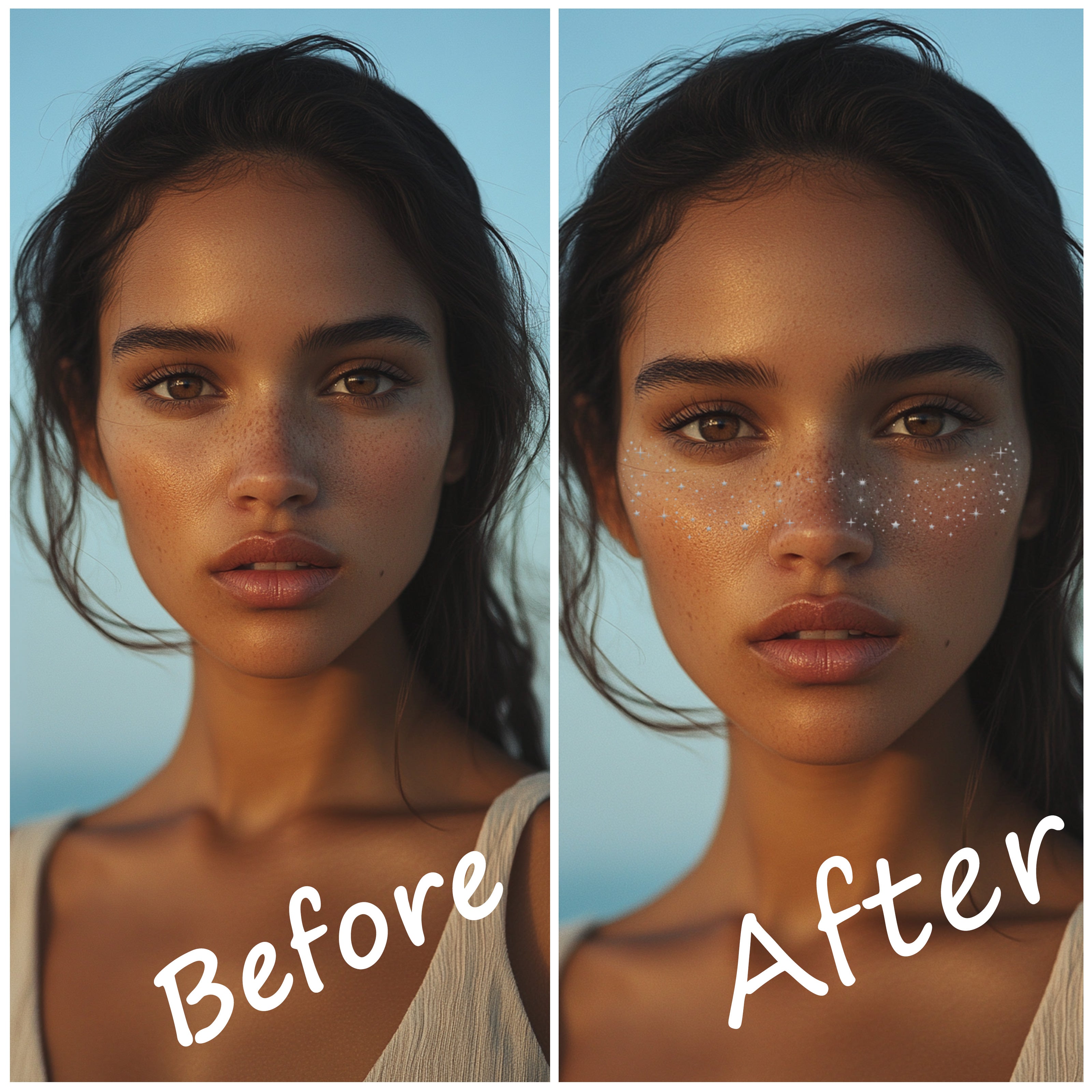 10pcs Silver Freckles Makeup Patch