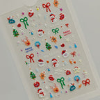 3D Embossed Christmas Carnival Nail Decals