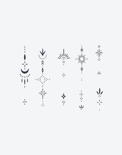 Temporary Tattoos - Stellar Spire Vertical Celestial	