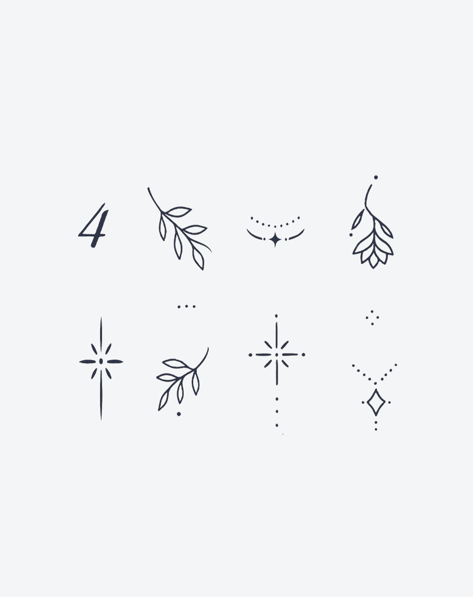 Temporary Tattoos - Glimmer & Vine Fine-Line Vine