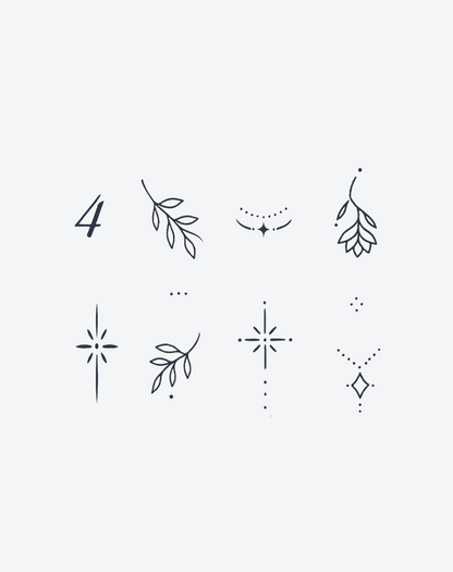 Temporary Tattoos - Glimmer & Vine Fine-Line Vine