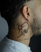 Celestial Chain Bound by Light Minimalist Tattoos