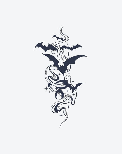 Midnight Bat Swirl