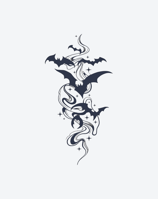 Midnight Bat Swirl
