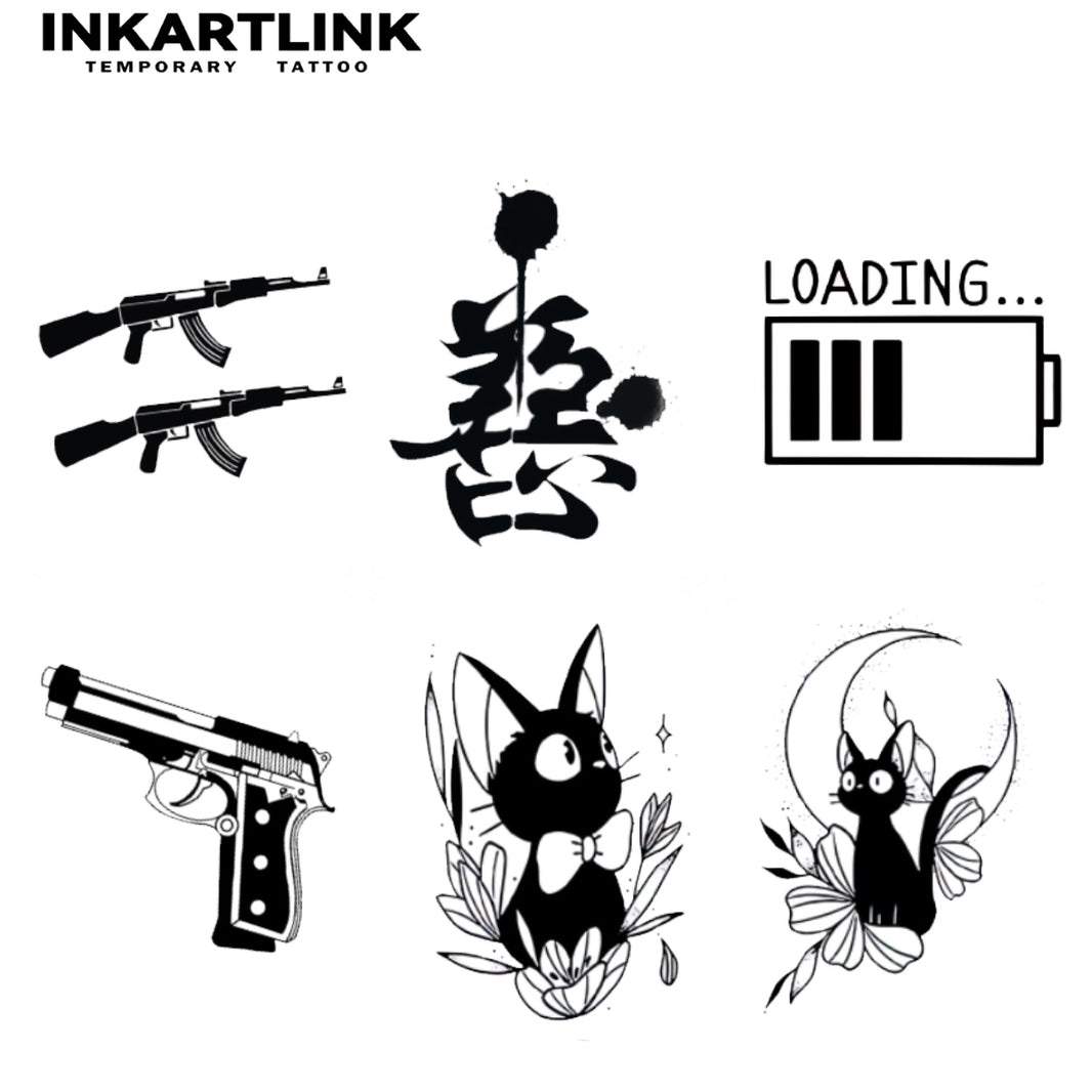 10-Piece Tattoo Girl Vinyl Sticker Bundle – Assorted Designs, Made In Canada