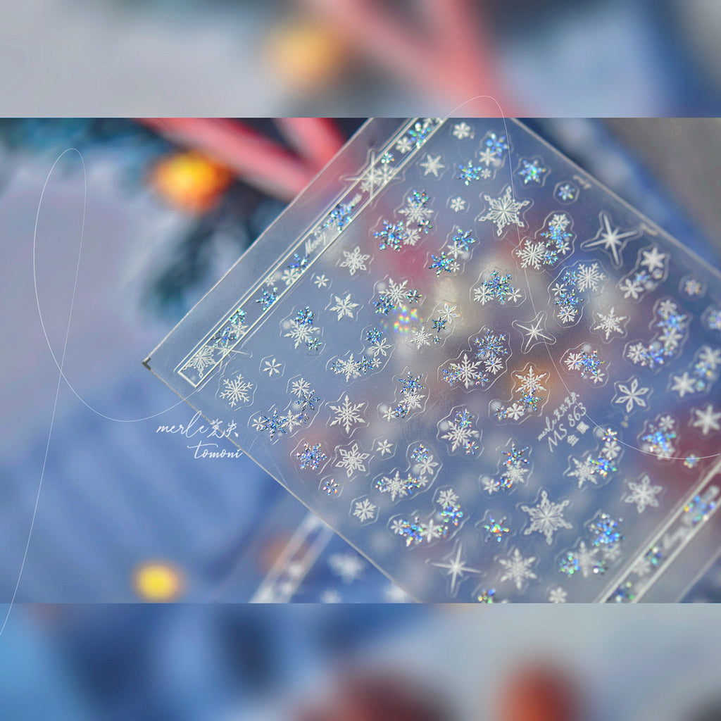 Golden Snow Light Luxury Nail Decals