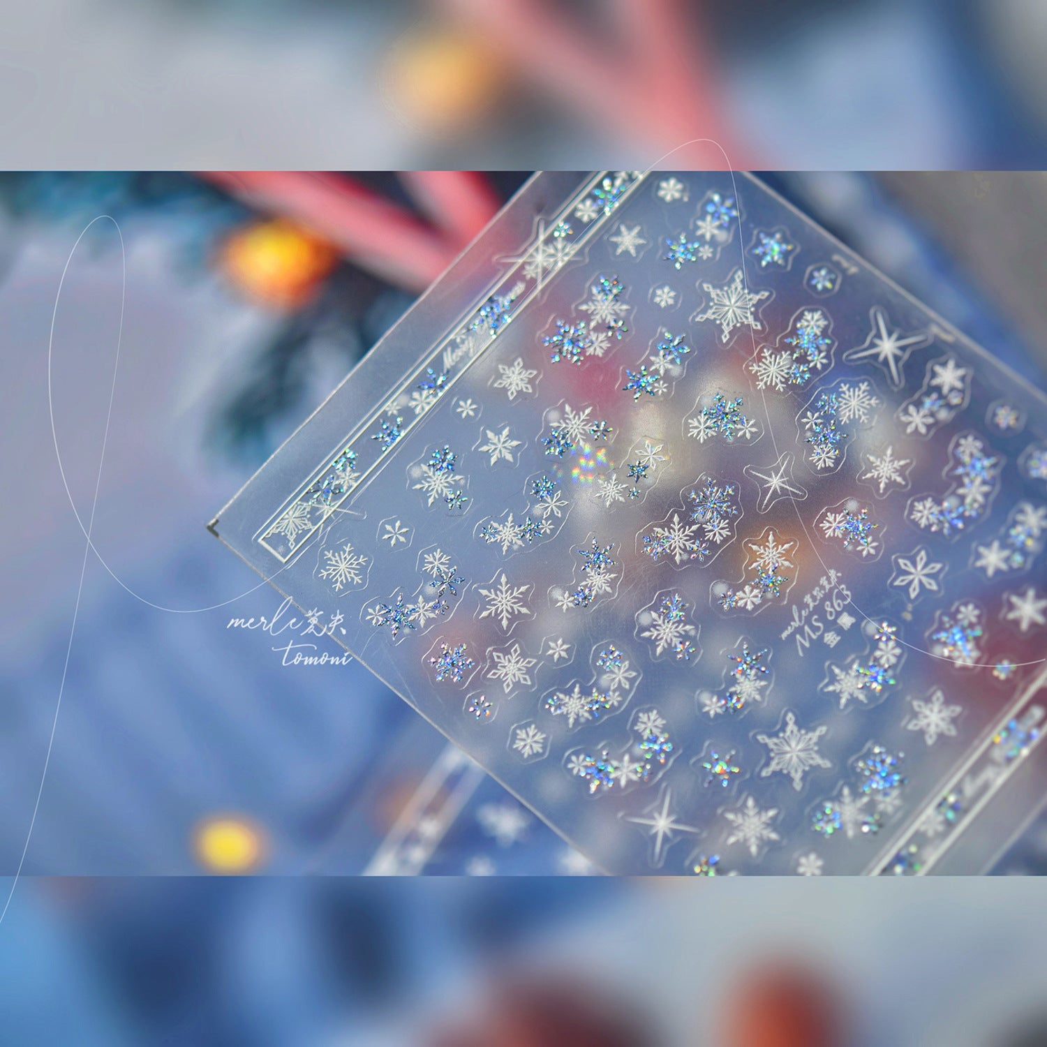 Golden Snow Light Luxury Nail Decals