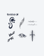 6枚の小さなタトゥーの組み合わせ7