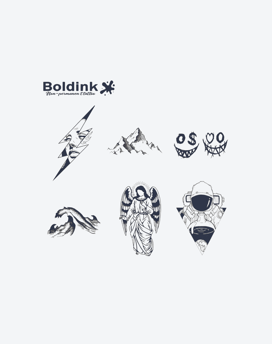 6枚の小さなタトゥーの組み合わせ8