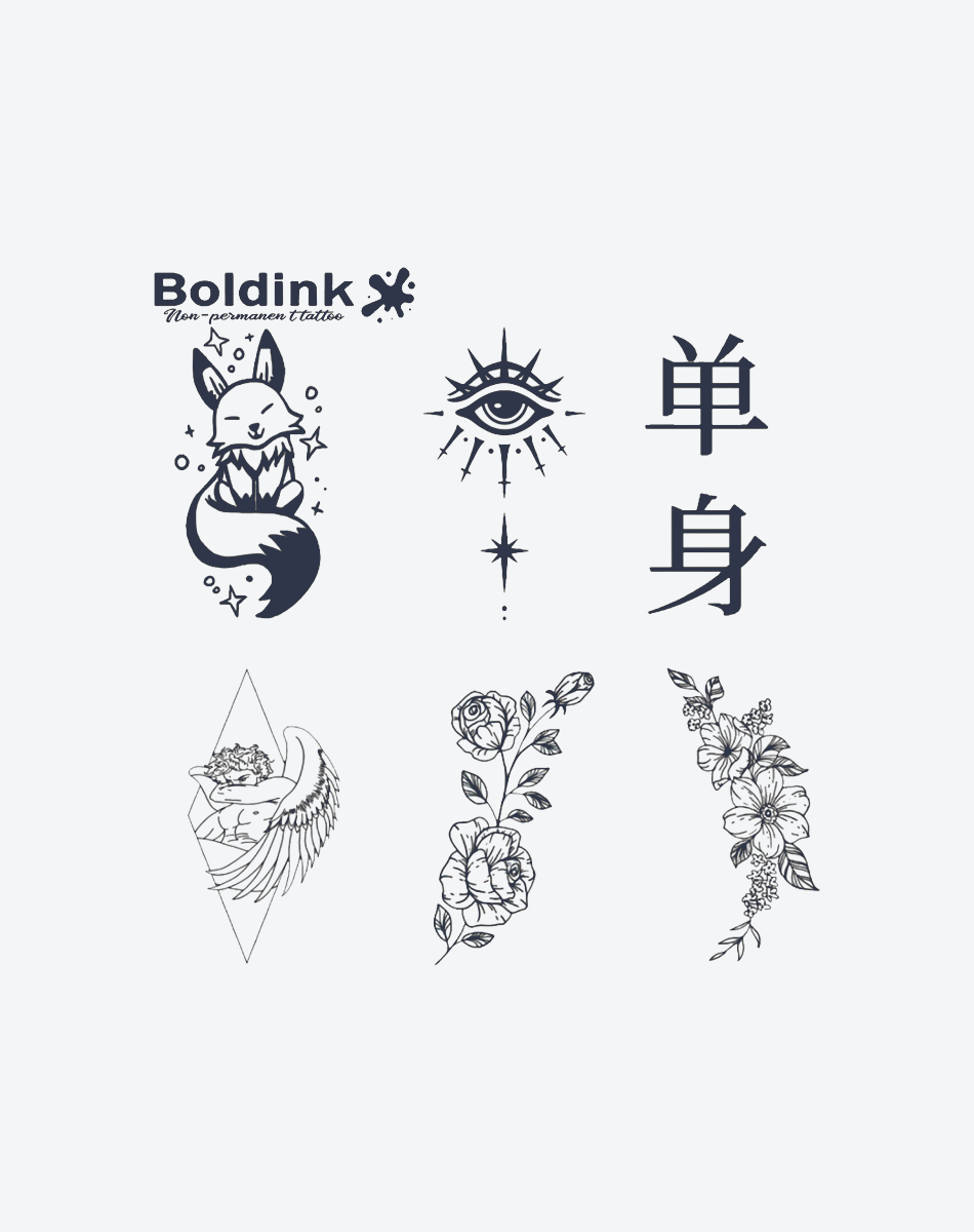 6 Bögen kleine Tattoo Kombination 10