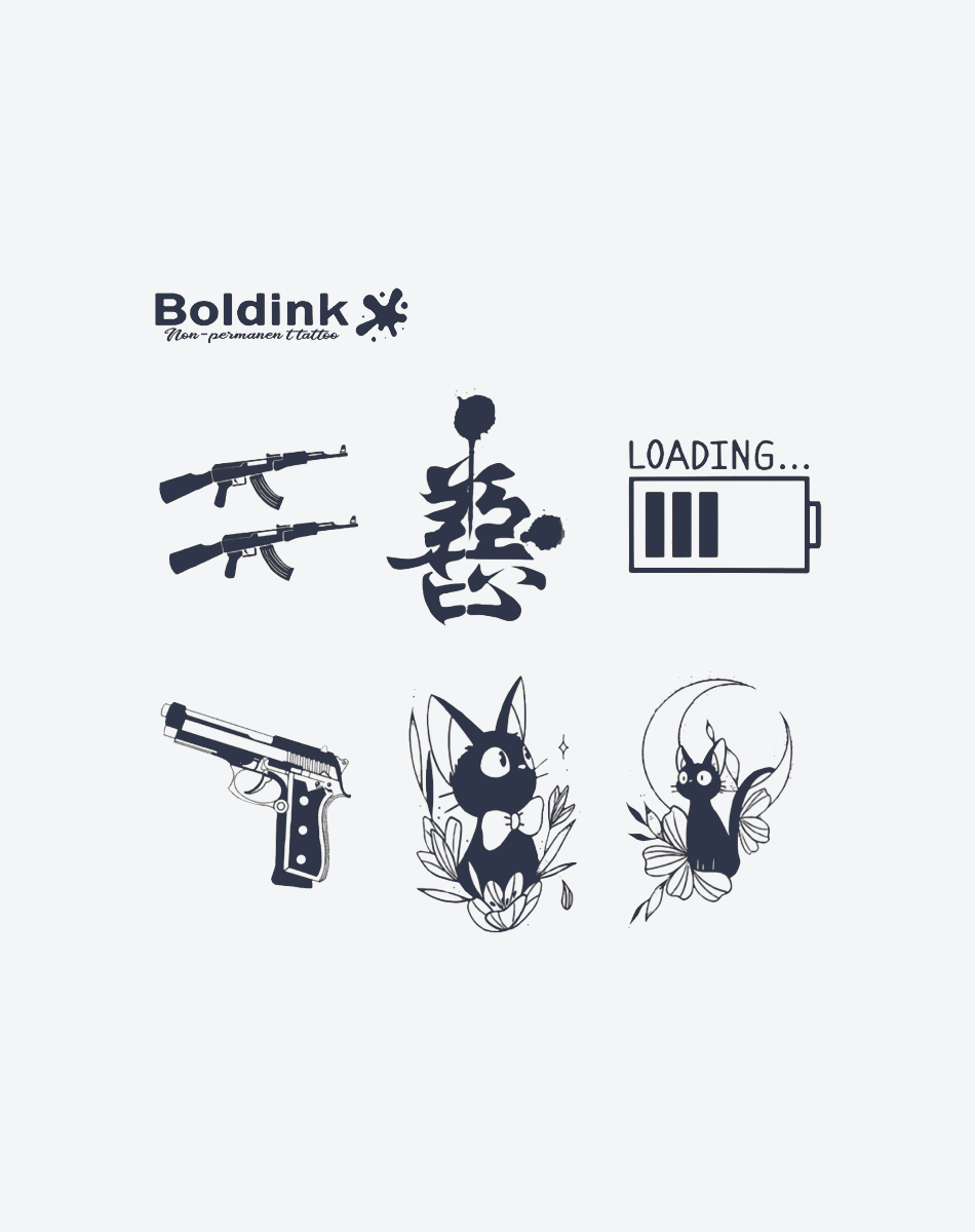 6 Bögen kleine Tattoo Kombination 11