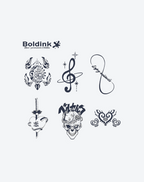 6枚の小さなタトゥーの組み合わせ13