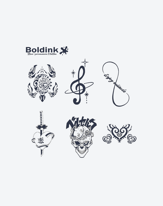 6 Sheets small tattoo Combination 13