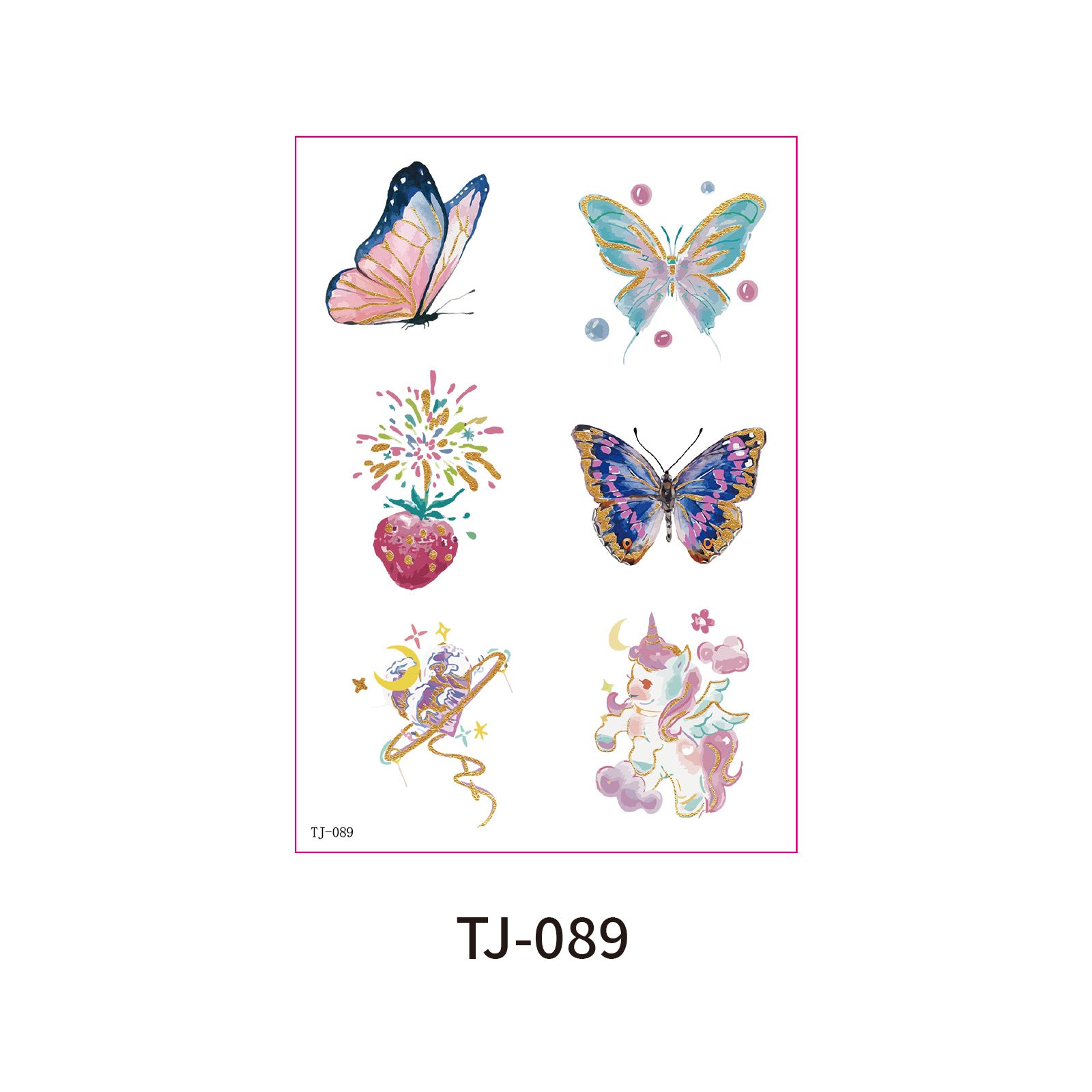 Fairy Butterfly Fantasy Candle Decals