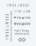 fall seven times，stand up eight