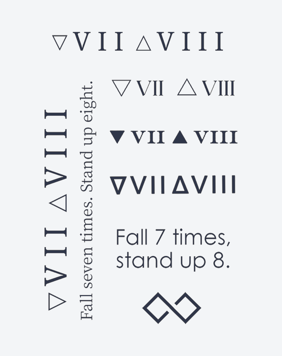 fall seven times，stand up eight